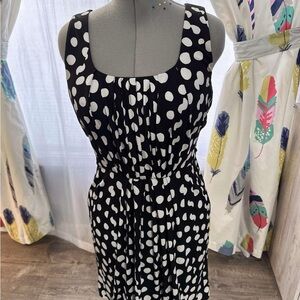 Chic Black and White Polka Dot Dress